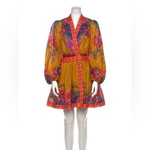Zimmerman linen wrap dress size 0